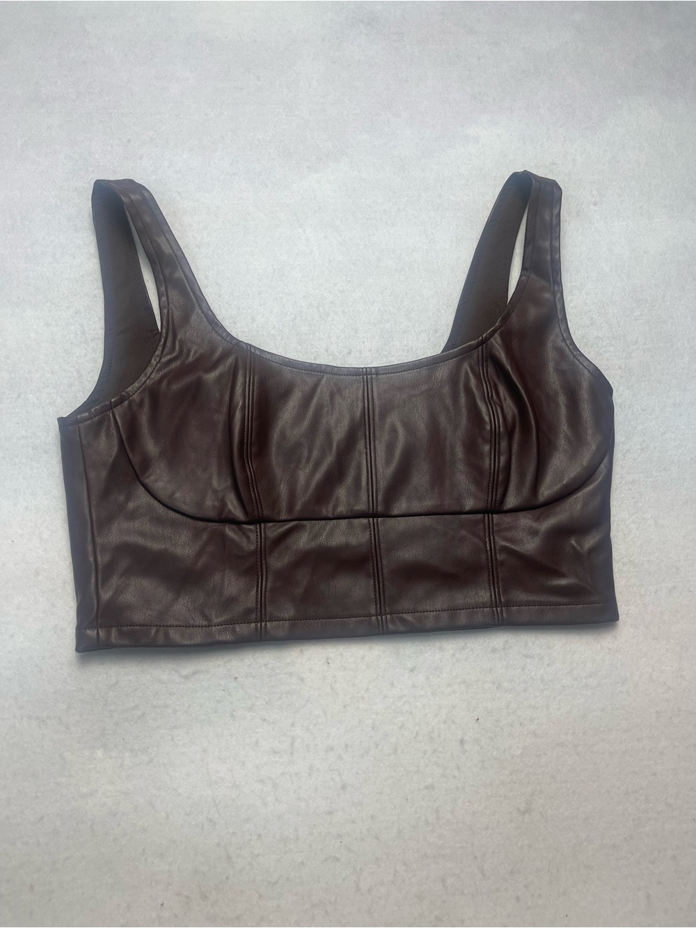 Banana Republic Faux Leather Bralette - Brown